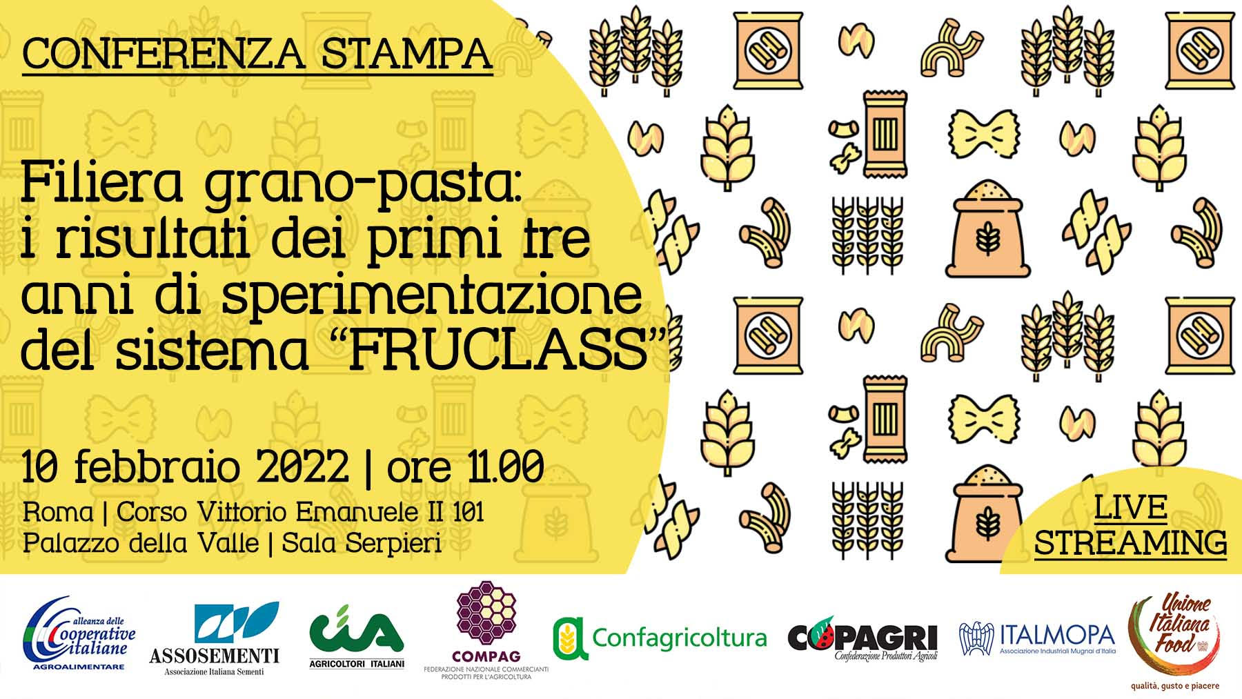 la filiera grano duro-pasta presenta il 10/02 i risultati di tre anni di sperimentazione del sistema “fruclass”